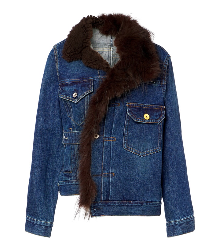 Photo: Sacai Asymmetric denim jacket