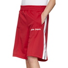 Palm Angels Red Track Shorts