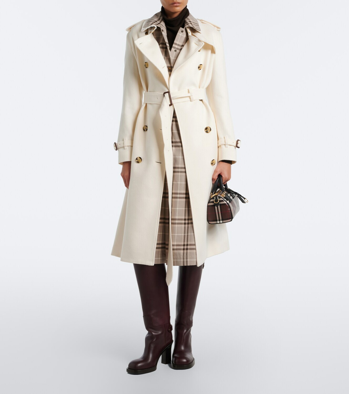 Burberry Double-breasted cashmere trench coat
