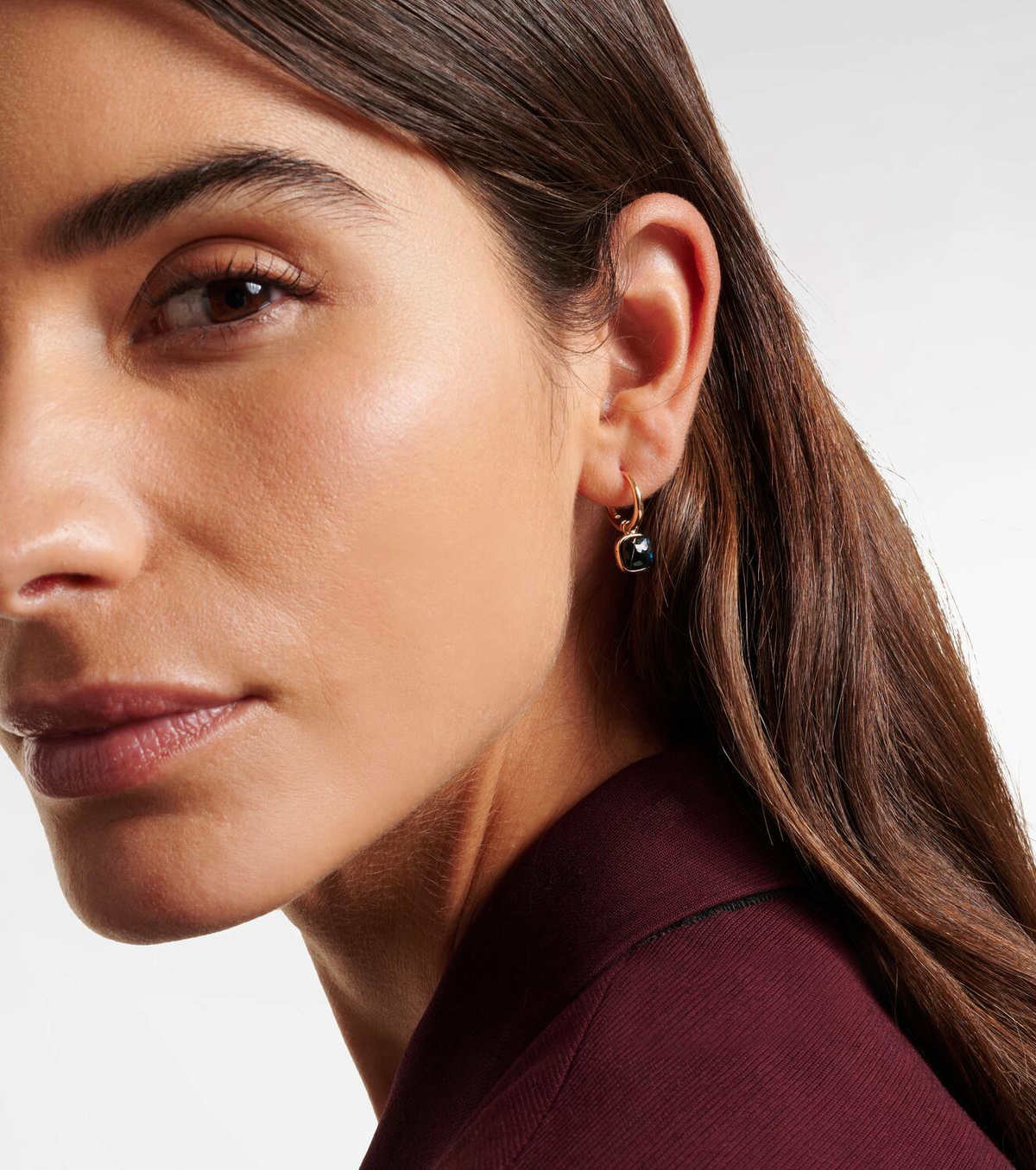Pomellato Nudo Mini 18kt rose gold earrings with topazes