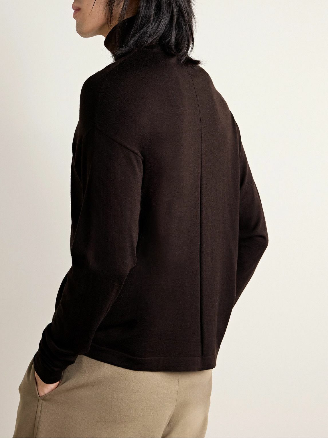 The Row - Mavel Wool Rollneck Sweater - Brown