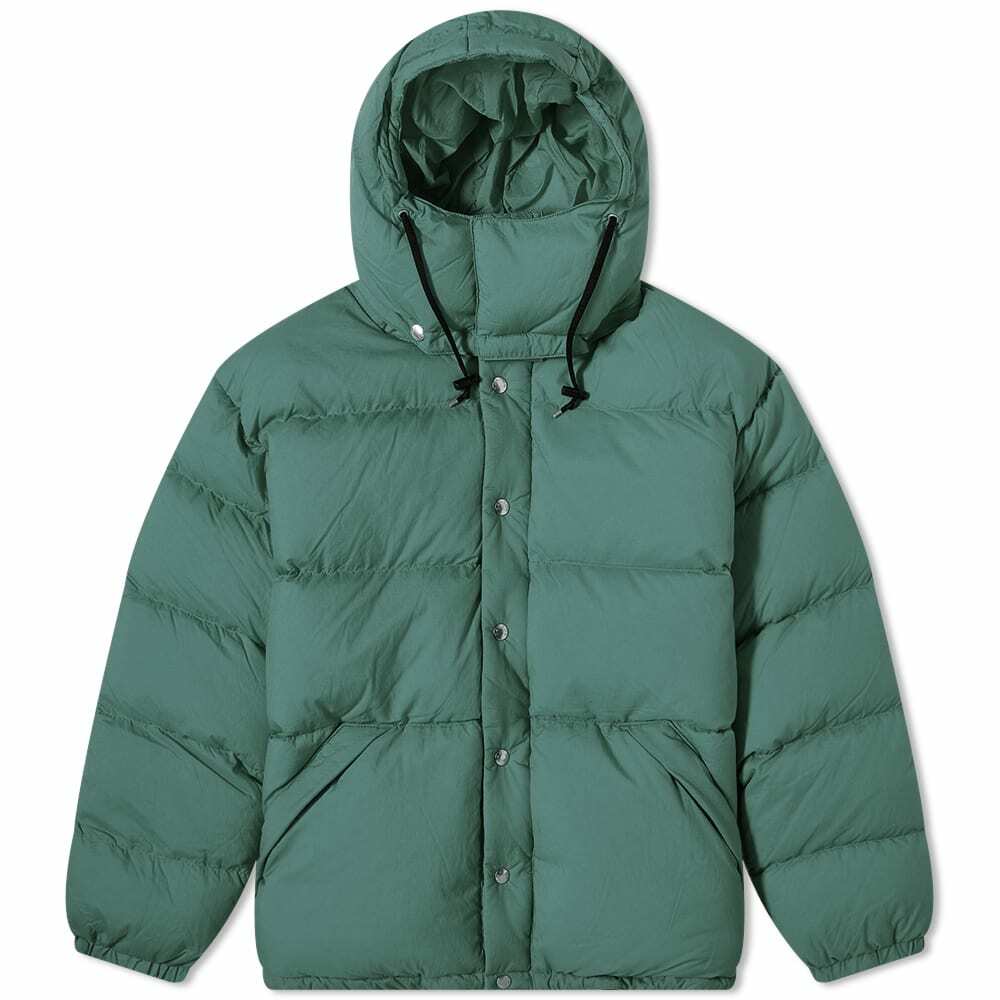 Danton Men's Nylon Hooded Down Jacket in Green Danton