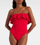 Karla Colletto Ruffled bandeau swimsuit