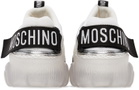 Moschino White Logo Tape Teddy Sneakers