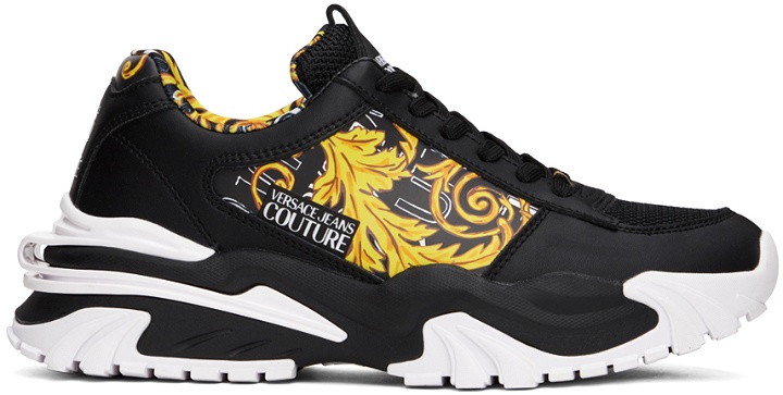 Photo: Versace Jeans Couture Black & Gold Trail Trek Sneakers