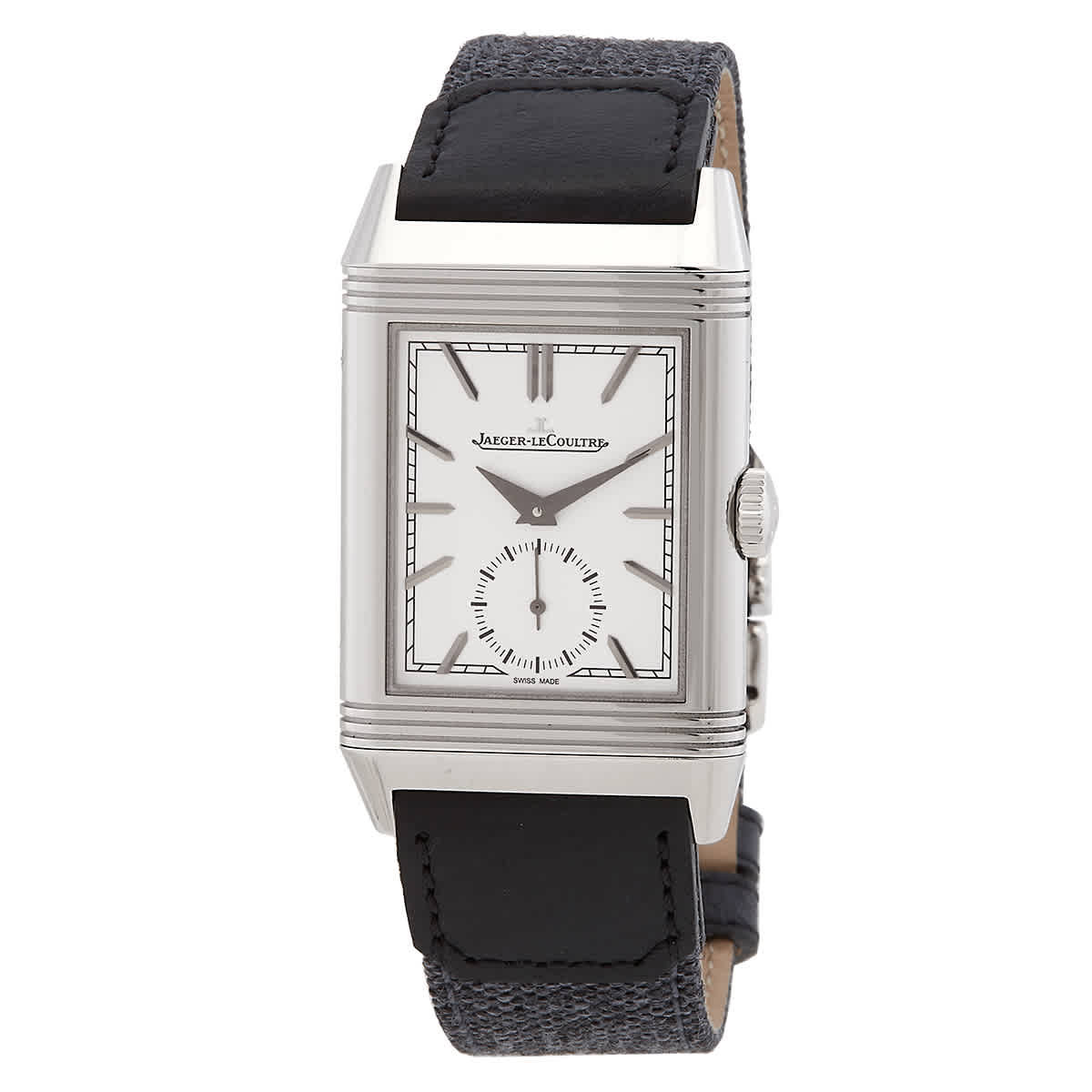 Jaeger LeCoultre Reverso Tribute Monoface Hand Wind Silver Dial Watch Q713842J