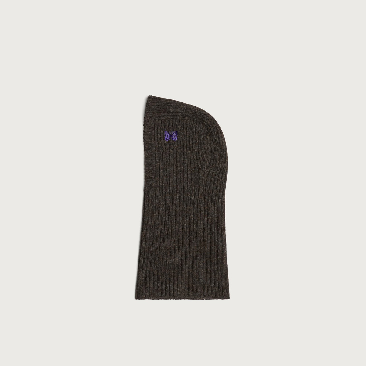 Needles Women's Shetland Wool Balaclava in Umber