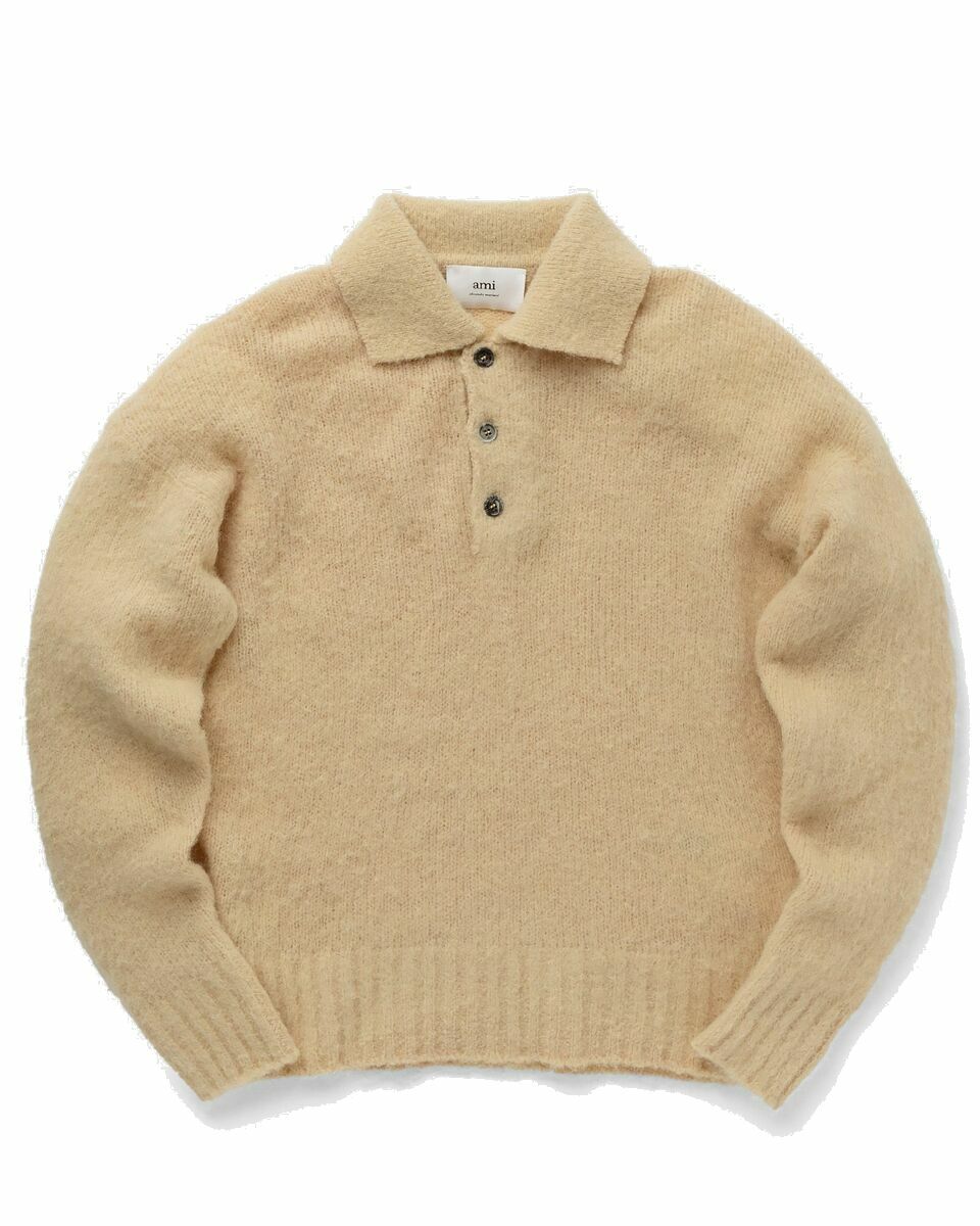 Photo: Ami Paris Polo Sweater Beige - Mens - Pullovers