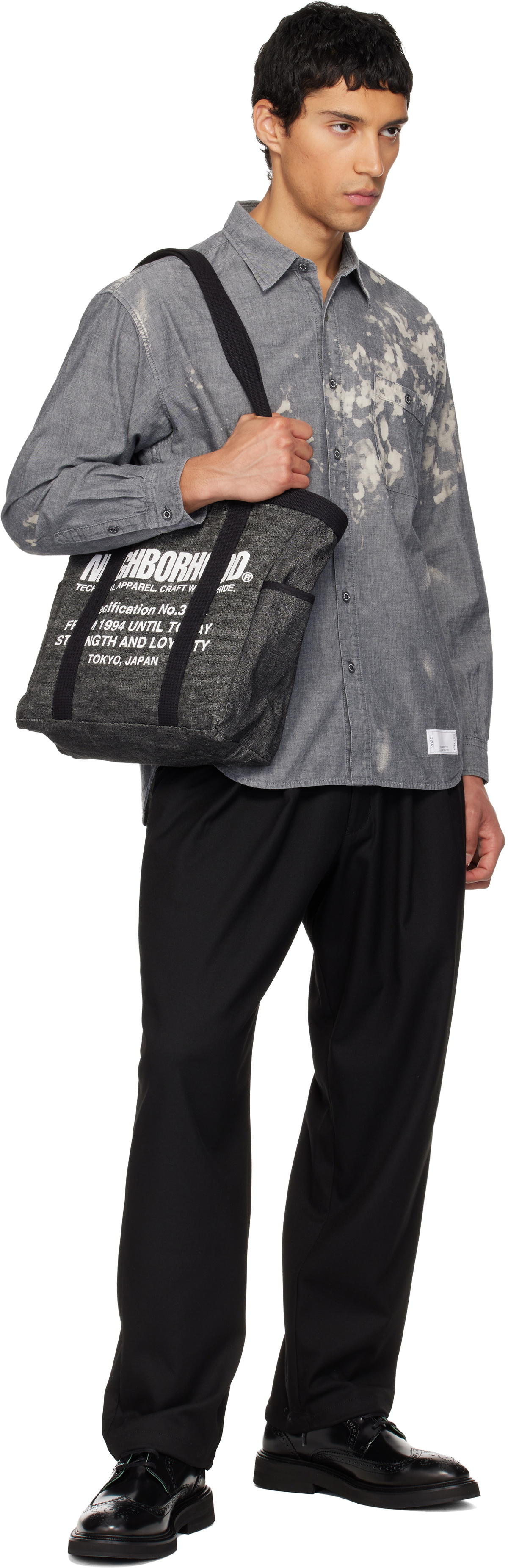 Neighborhood Black M Denim Tote