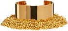 Dries Van Noten Gold Beaded Cuff Bracelet