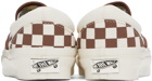 Vans Off-White & Brown Premium Slip-On 98 Sneakers