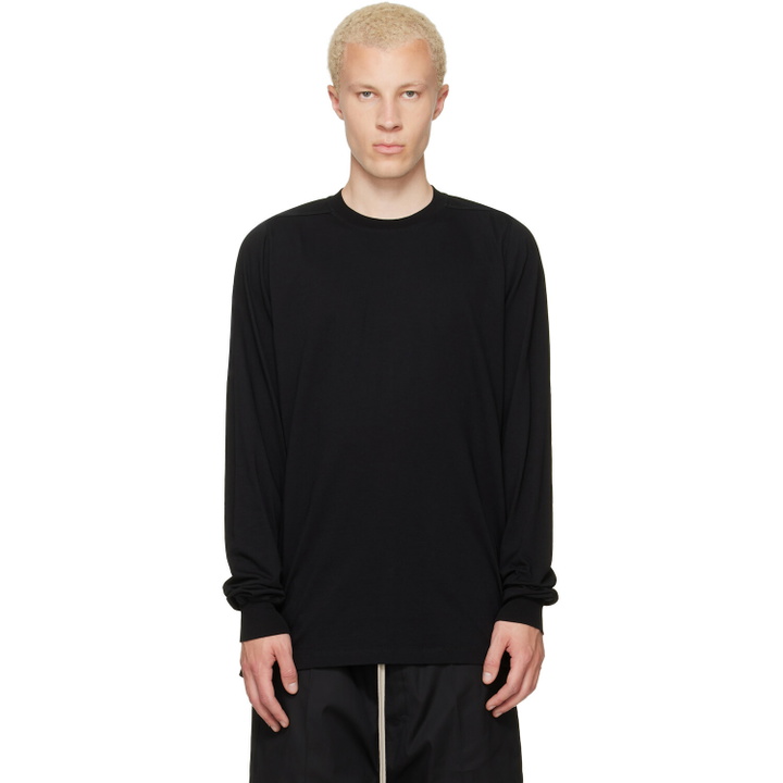 Photo: Rick Owens Black Tower Short Crewneck LS T-shirt