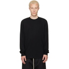 Rick Owens Black Tower Short Crewneck LS T-shirt