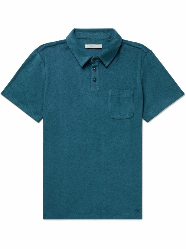 Photo: Outerknown - Hightide Organic Cotton-Blend Terry Polo Shirt - Blue