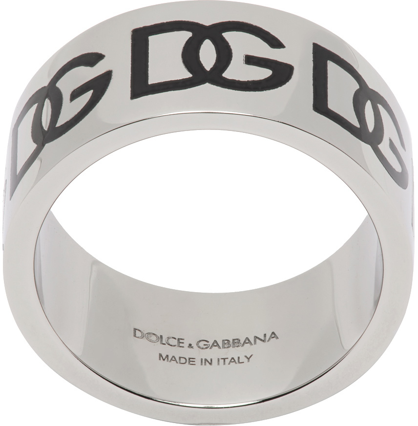 Dolce & Gabbana Silver Logo Ring