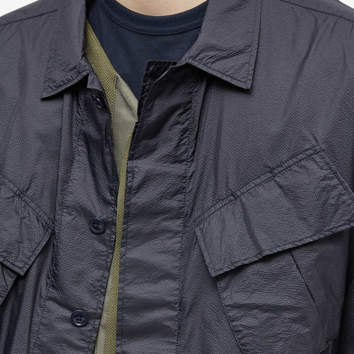 Engineered Garments Men's Jungle Fatigue Jacket in Dark Navy Nylon