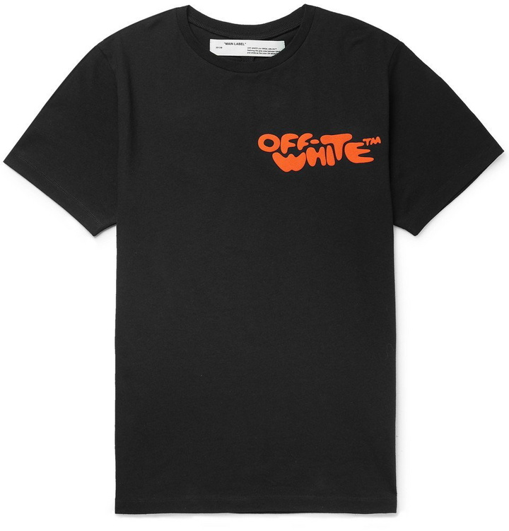 Photo: Off-White - Logo-Print Cotton-Jersey T-Shirt - Men - Black