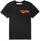 Off-White - Logo-Print Cotton-Jersey T-Shirt - Men - Black