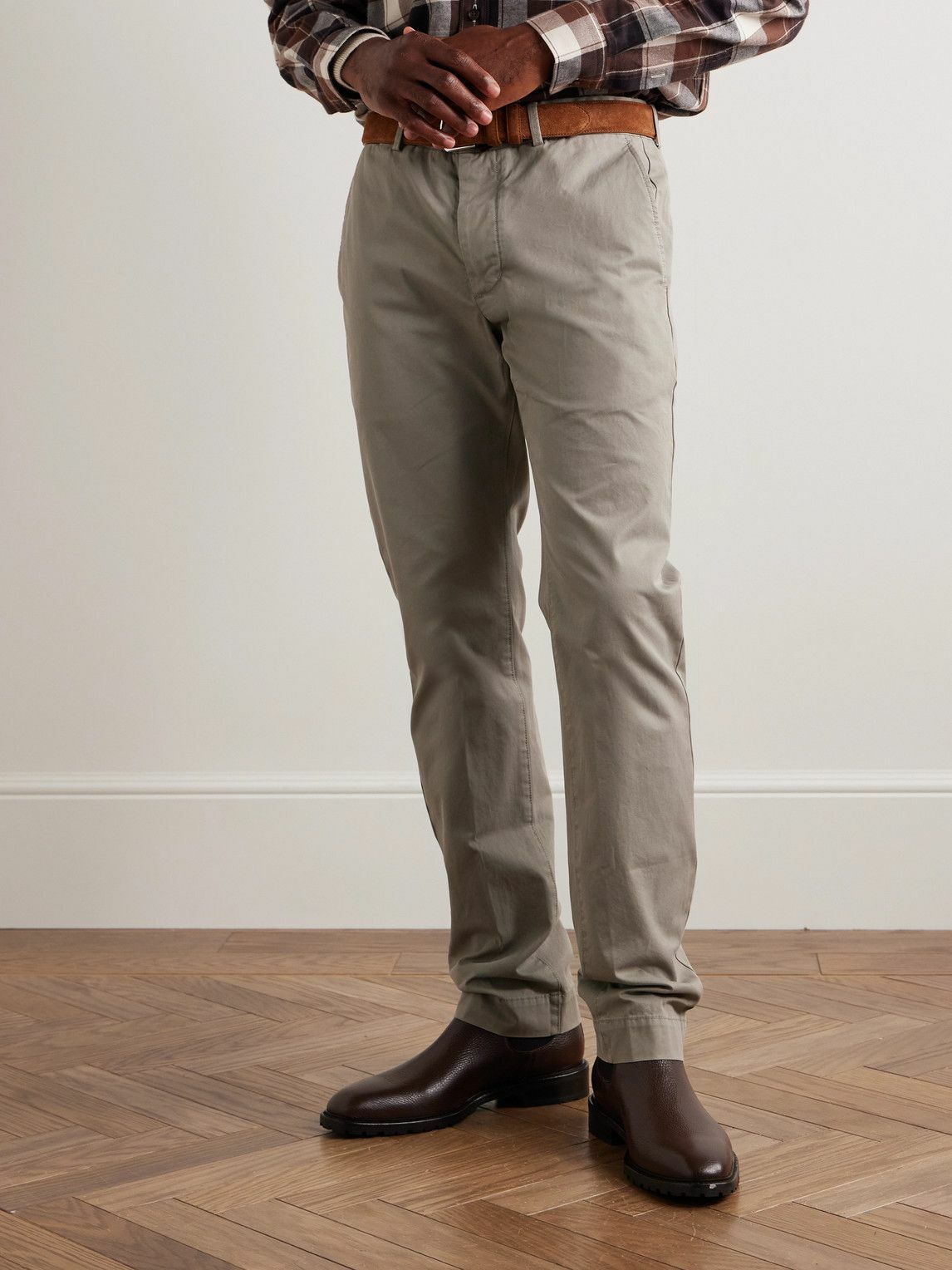 Sid Mashburn - Field Slim-Fit Straight-Leg Garment-Dyed Cotton-Twill Chinos - Green