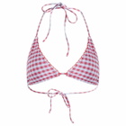 Damson Madder Women's Triangle Bikini Top in Blue/Red