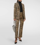 Rabanne Animal-print cotton blazer