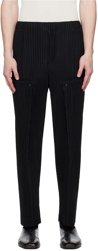 Photo: HOMME PLISSÉ ISSEY MIYAKE Black Unfold Trousers