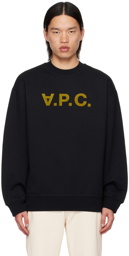 A.P.C. Black Oversize Grand 'V.P.C.' Sweatshirt