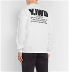 Y,IWO - Printed Cotton-Jersey T-Shirt - White