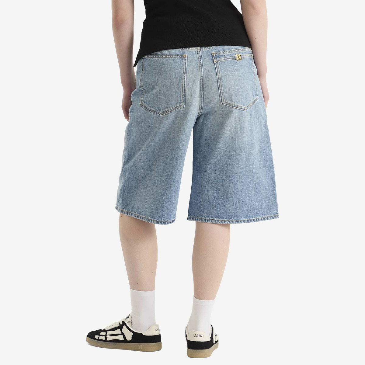 AMIRI Women's Denim Shorts in Stone Indigo