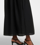 Loulou de Saison Naya gathered cotton and silk maxi skirt