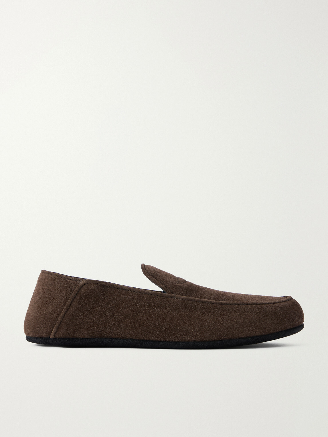 George Cleverley - Mayfair Collapsible-Heel Suede Loafers - Brown