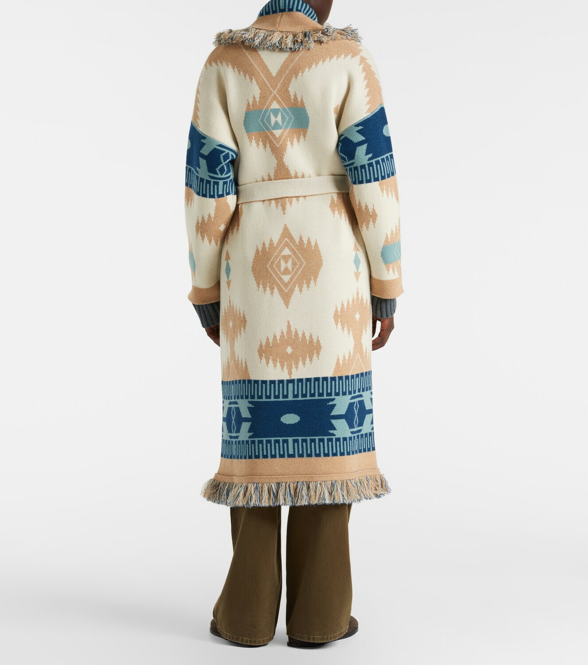 Alanui Icon jacquard virgin wool cardigan