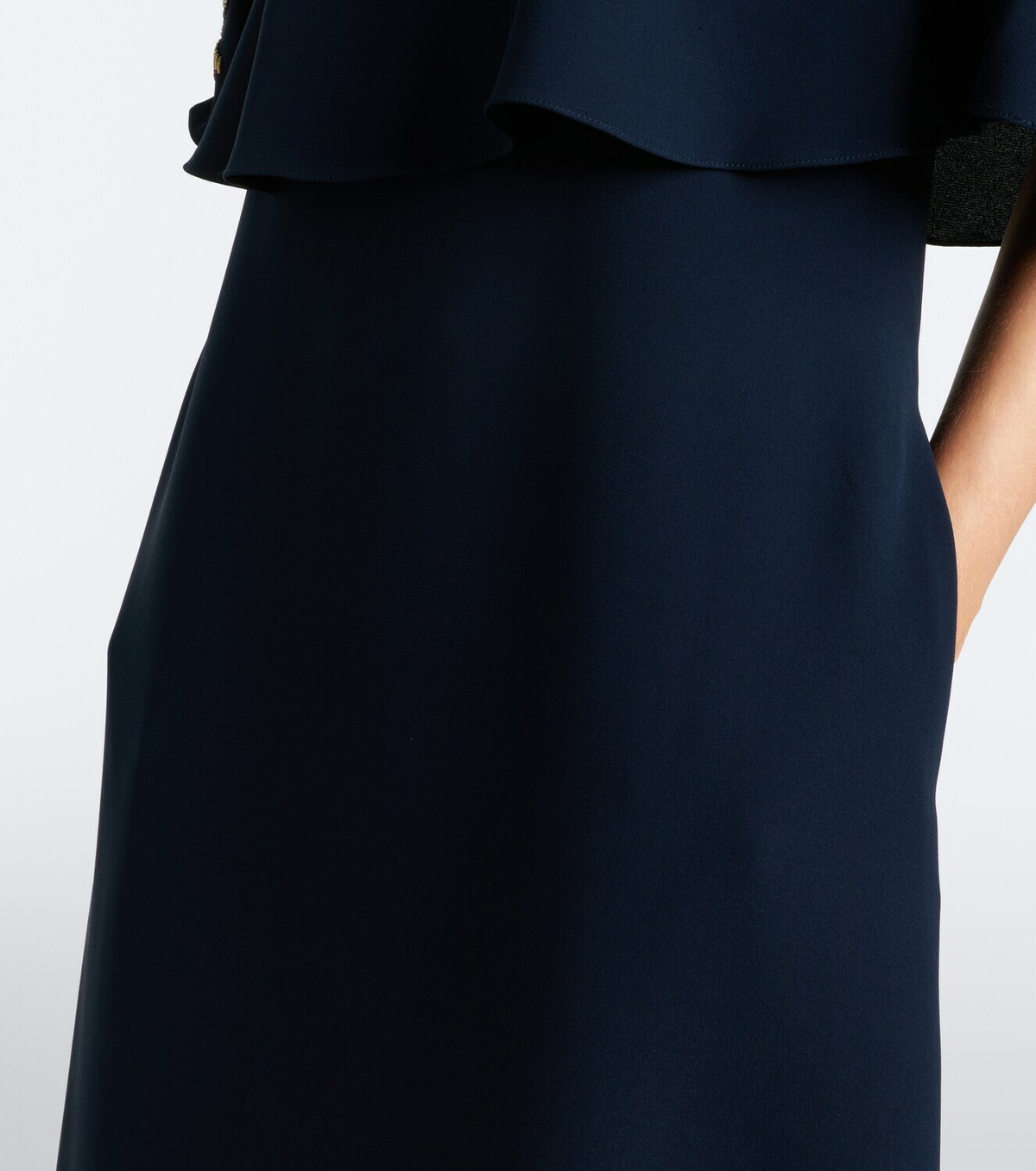 Oscar de la Renta Embellished silk-blend georgette gown