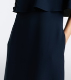Oscar de la Renta Embellished silk-blend georgette gown