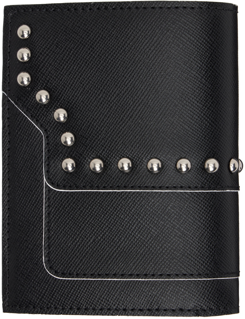 Marni Black Studded Bifold Wallet Marni