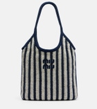 Miu Miu Ivy striped crochet shoulder bag
