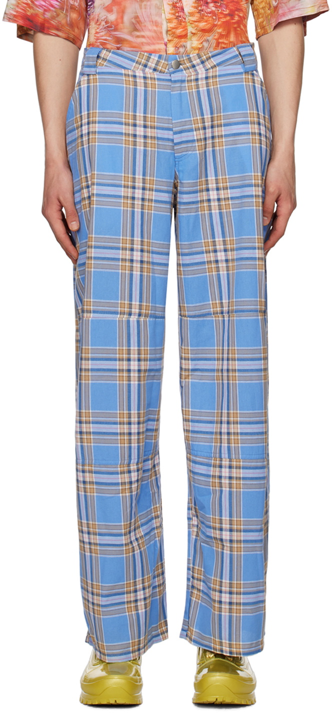 Collina Strada Blue Lawn Trousers Collina Strada
