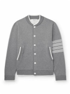 Thom Browne - Stretch Cotton-Blend Bomber Jacket - Gray