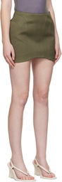 Mugler Khaki Tailored Miniskirt