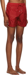 Moncler Red Drawstring Swim Shorts