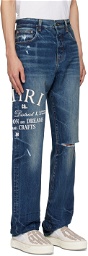AMIRI Indigo Embroidered Jeans