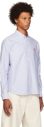 AMI Alexandre Mattiussi Blue & White Ami de Cœur Shirt