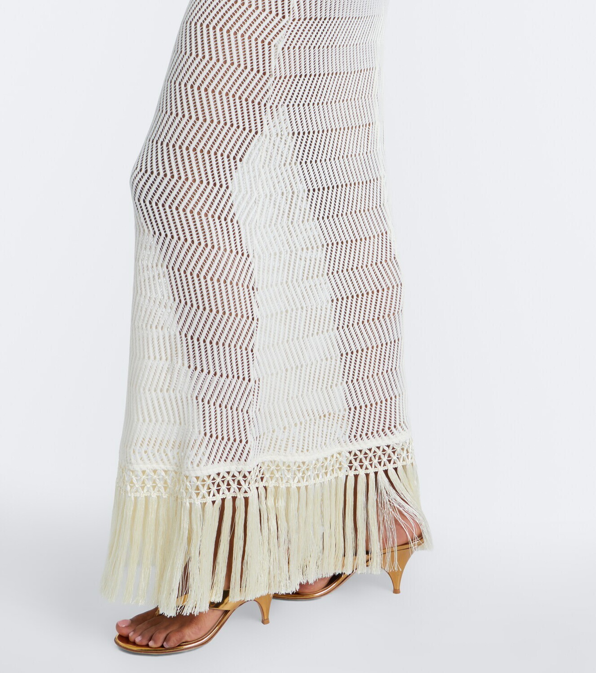 Taller Marmo New Mexico fringed cotton maxi dress