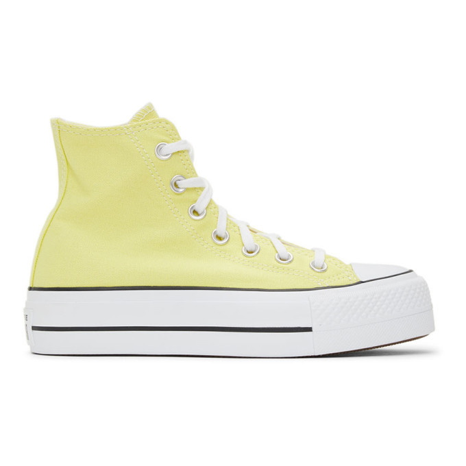 Yellow Color Platform Chuck Taylor All Star Sneakers Converse