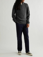 Hartford - Donegal Wool-Blend Half-Zip Sweater - Gray