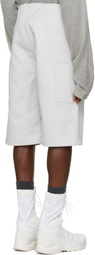Rier Off-White Gabardine Utility Shorts