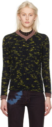 Eckhaus Latta Green Plume Sweater