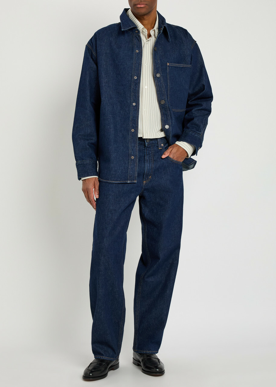 Agolde Denim Overshirt Dark Blue