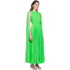Valentino Green Pleated Dress