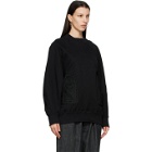 Mame Kurogouchi Black Embroidered Oversized Sweatshirt